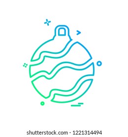 Christmas ball icon design vector