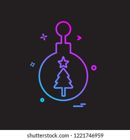 Christmas ball icon design vector