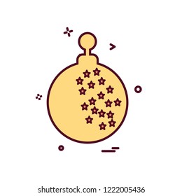 Christmas ball icon design vector