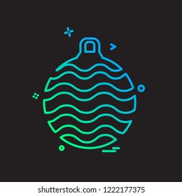 Christmas ball icon design vector