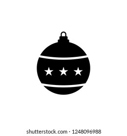 christmas ball icon, flat design best vector icon. Vector icon