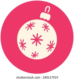 Christmas ball icon (flat design)