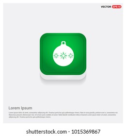 Christmas Ball Icon Green Web Button