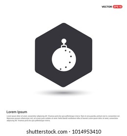 Christmas Ball Icon Hexa White Background icon template