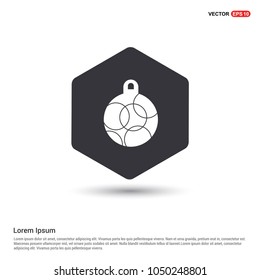 Christmas Ball Icon Hexa White Background icon template