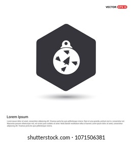 Christmas Ball Icon Hexa White Background icon template