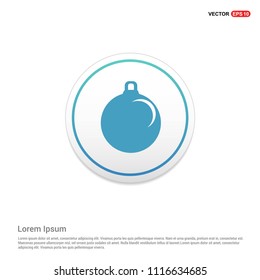 Christmas Ball Icon Hexa White Background icon template - Free vector icon