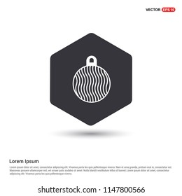 Christmas Ball Icon Hexa White Background icon template - Free vector icon