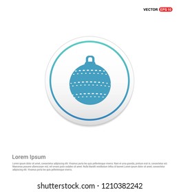 Christmas Ball Icon Hexa White Background icon template - Free vector icon