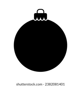 Christmas ball icon. Holiday symbol. Vector illustration isolated on white background
