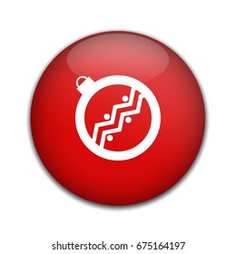 Christmas ball icon. Holidays button
