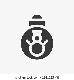 Christmas ball icon isolated on background. Bauble symbol modern, simple, vector, icon for website design, mobile app, ui. Vector Illustration