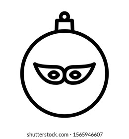 Christmas ball icon isolated on white background. Christmas decor symbol modern, simple, vector, icon for website design, mobile app, ui. Vector Illustration