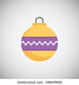 Christmas Ball icon isolated on white background