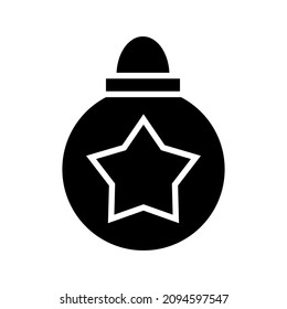 christmas ball icon or logo isolated sign symbol vector illustration - high quality black style vector icons
