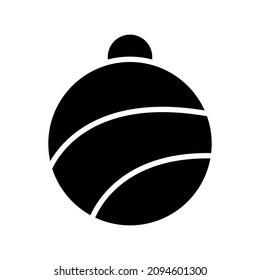 christmas ball icon or logo isolated sign symbol vector illustration - high quality black style vector icons
