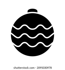 christmas ball icon or logo isolated sign symbol vector illustration - high quality black style vector icons
