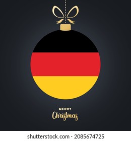 Christmas ball icon. Merry Christmas and a Happy New Year concept. Holidays in Germany. Vector EPS 10. Isolated on white background.