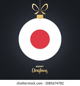 Christmas ball icon. Merry Christmas and a Happy New Year concept. Holidays in the Japan. Vector EPS 10. Isolated on white background.