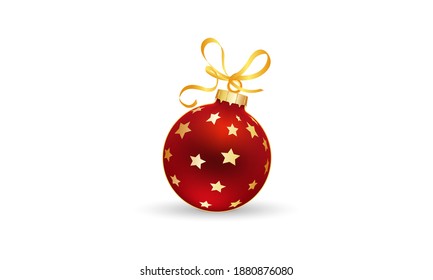 Christmas ball icon on white background flat vector image