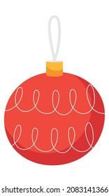 christmas ball icon on white background