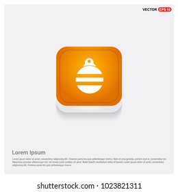 Christmas Ball Icon Orange Abstract Web Button