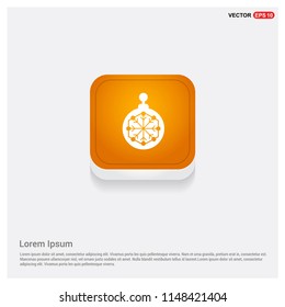 Christmas Ball Icon Orange Abstract Web Button - Free vector icon