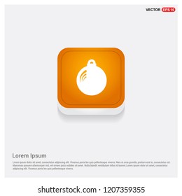Christmas ball icon Orange Abstract Web Button - Free vector icon
