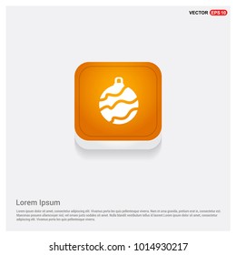 Christmas Ball Icon Orange Web Button
