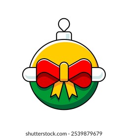 Christmas Ball icon. Outline icons. Holiday symbol