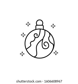 Christmas, ball icon. Simple line, outline vector of new year icons for ui and ux, website or mobile application
