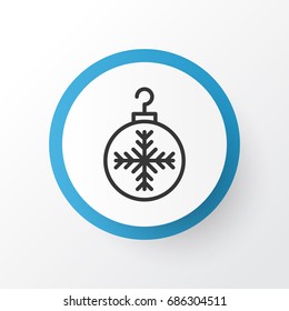 Christmas Ball Icon Symbol. Premium Quality Isolated Tree Toy Element In Trendy Style.