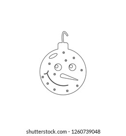 christmas ball icon. Toy element icon. Premium quality graphic design icon. Baby Signs, outline symbols collection icon for websites, web design, mobile app on white background