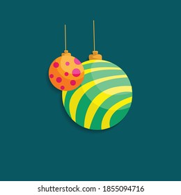 christmas ball icon. christmas tree toy. christmas tree bauble isolated vector flat illustration. design element