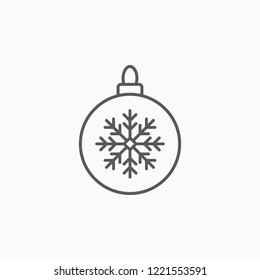christmas ball icon, ball vector