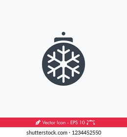 Christmas Ball Icon / Vector