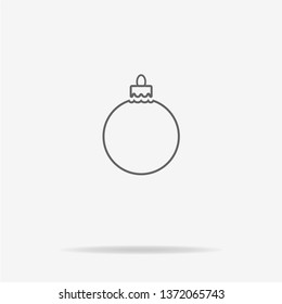 Christmas ball icon. Vector concept illustration for design.