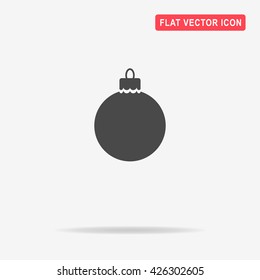 Christmas ball icon. Vector concept illustration for design.