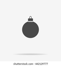 Christmas ball icon. Vector concept illustration for design.