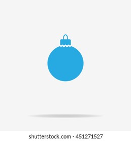 Christmas ball icon. Vector concept illustration for design.