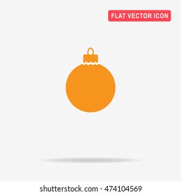 Christmas ball icon. Vector concept illustration for design.