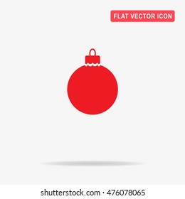 Christmas ball icon. Vector concept illustration for design.