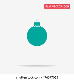 Christmas ball icon. Vector concept illustration for design.