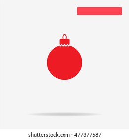 Christmas ball icon. Vector concept illustration for design.