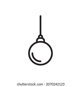 plantillas de diseño de vectores de iconos de bola de navidad