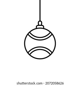 Plantillas de diseño de vectores de icono de bola de Navidad en fondo blanco