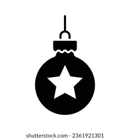 christmas ball icon vector design template simple and clean