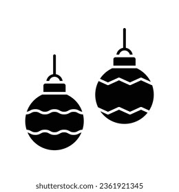 christmas ball icon vector design template simple and clean