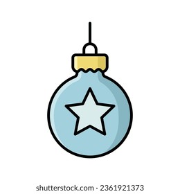 christmas ball icon vector design template simple and clean