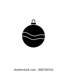 icono de bola navidad vector feliz año nuevo